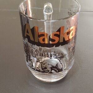 Vintage Alaska Souvenir Mug with Gold and Black Design
